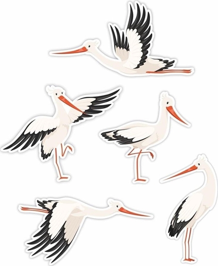 Picture of LearnHow Dekoracje okienne dwustronne - Bociany 01 5szt