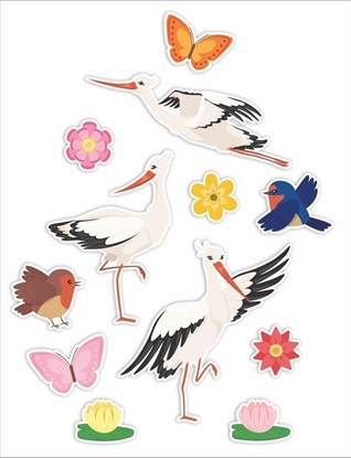 Picture of LearnHow Dekoracje okienne dwustronne - Bociany 12szt