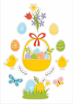 Picture of LearnHow Dekoracje okienne dwustronne wielkanocne 13szt