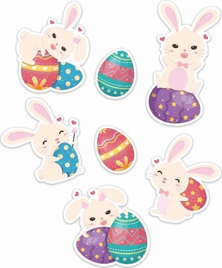 Picture of LearnHow Dekoracje okienne wielkanocne - Zajczki 01 7szt