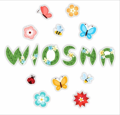 Picture of LearnHow Napis dekoracyjny jednostronny - Wiosna 02 16el