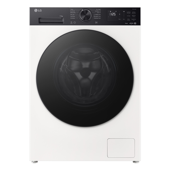 Picture of LG Washing machine | F4X5011THB | Energy efficiency class A | Front loading | Washing capacity 11 kg | 1400 RPM | Depth 57 cm | Width 60 cm | Display | LED | Steam function | Direct drive | Wi-Fi | White