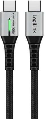 Picture of Kabel USB LogiLink USB-C - USB-C 3 m Czarno-srebrny (CU0425)