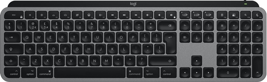 Picture of Logitech MX Keys S for Mac keyboard Office RF Wireless + Bluetooth QWERTY UK English Aluminium, Black
