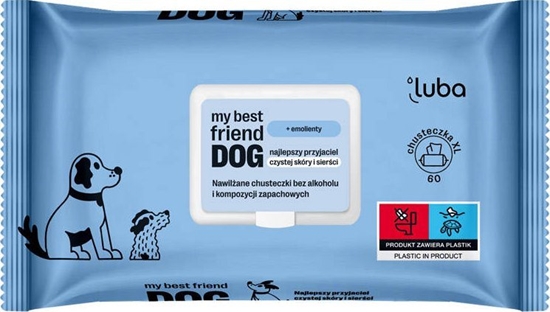 Picture of LUBA_Dog nawilane chusteczki do oczyszczania i ochrony skóry i sierci 60 szt