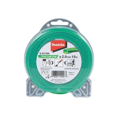 Attēls no Makita E-01769      Mowing String Four Leaf 2,0mmx15m