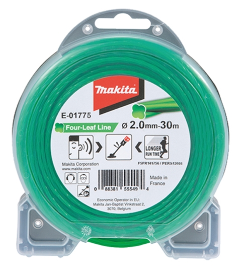 Изображение Makita E-01775   Mowing String Four Leaf 2,0mmx30m