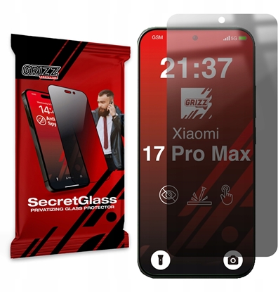 Изображение Matowe szko prywatyzujce GrizzGlass SecretGlass do Xiaomi 17 Pro Max