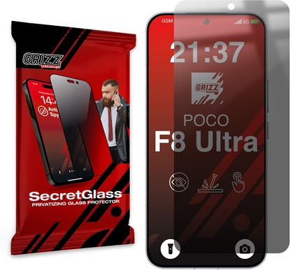 Изображение Matowe szko prywatyzujce GrizzGlass SecretGlass do Xiaomi POCO F8 Ultra