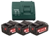 Picture of Metabo Zestaw akumulatorów 3 x 5,2Ah + adowarka ASC 30-36 (685048000)