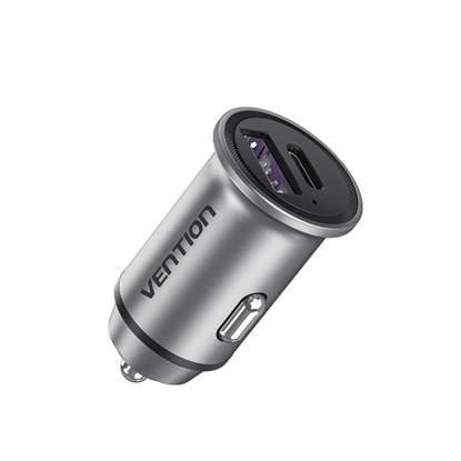 Attēls no MOBILE CHARGER CAR USB/2P GRAY FFBH0 VENTION