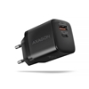 Изображение MOBILE CHARGER WALL USB 20W/2PORT BLACK ACU-PQ20 AXAGON