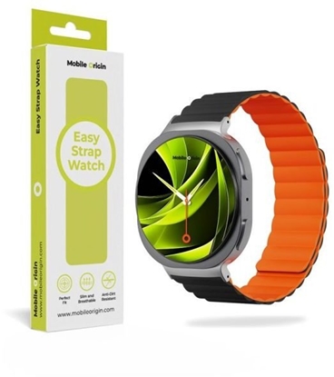 Изображение Mobile Origin Easy Strap Magnetic Galaxy Watch 8 Black/Orange