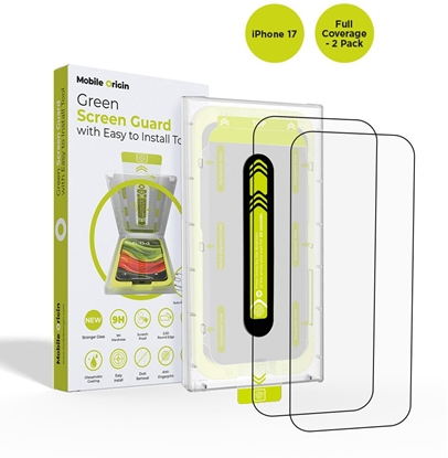 Изображение Mobile Origin Screen Guard with easy applicator, full coverage, 2 pack - iPhone 17
