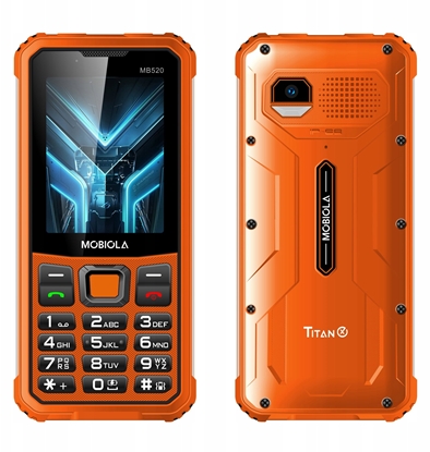 Picture of Mobiola telefon dla seniora MB520 TitanX 4G wzmacniany pomaraczowy 128MB