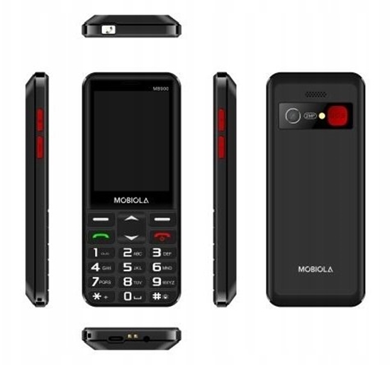 Изображение Mobiola telefon dla seniora MB900 4G czarny 48MB/128MB