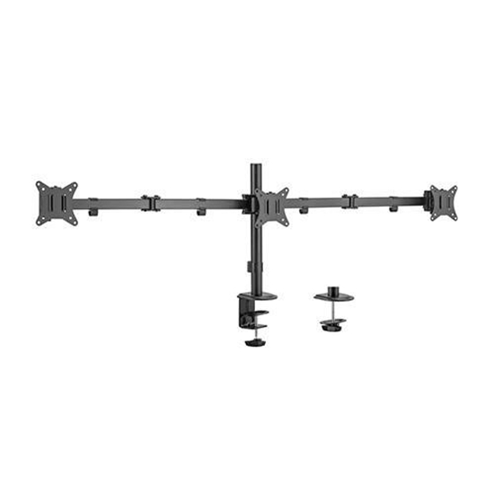 Изображение Monitora stiprinājums Gembird Adjustable Desk 3-display Mounting Arm 17”-27”