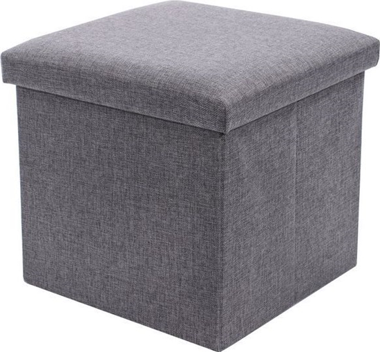 Picture of Mufart Pufa skadana L do salonu, sypialni, garderoby oraz przedpokoju - 38x38x38cm Szara