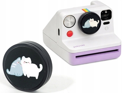 Изображение Naklejka Dekoracyjna 3m Na Dekielek Do Aparatu Aparat Polaroid Now Now+ / Kotki - Czarny