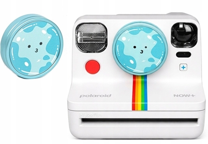 Изображение Naklejka Dekoracyjna 3m Na Dekielek Do Aparatu Aparat Polaroid Now Now+ / Niebieska Plamka