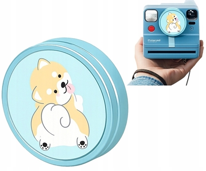 Изображение Naklejka Dekoracyjna 3m Na Dekielek Do Aparatu Aparat Polaroid Now Now+ / Piesek - Niebieski