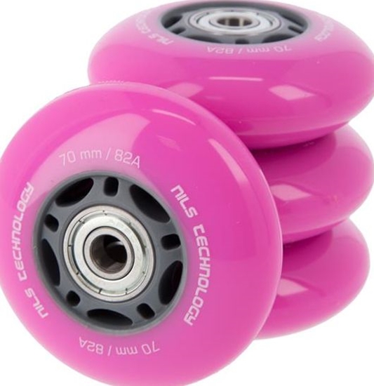 Picture of Nils Extreme PU 70x24 82A (4szt.) RÓOWE + ABEC-7 (8szt.) ZESTAW NILS EXTREME