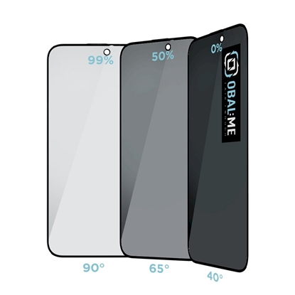 Attēls no OBAL:ME Privacy 5D Glass Screen Protector for Apple iPhone 15/16 / black