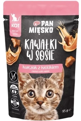 Изображение Pan Misko Karma mokra dla kota Kawaki w sosie Kurczak z królikiem (kociak) 85g
