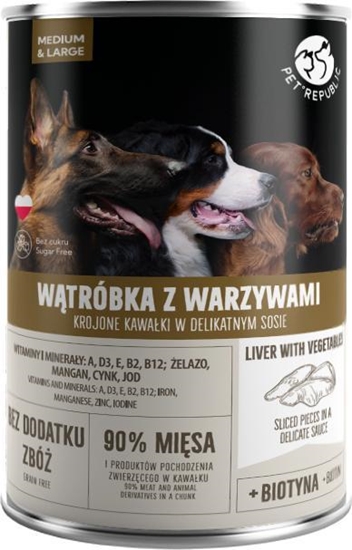Изображение Pet Republic PIES puszka WTRÓBKA WARZYWA sos /6 1250g