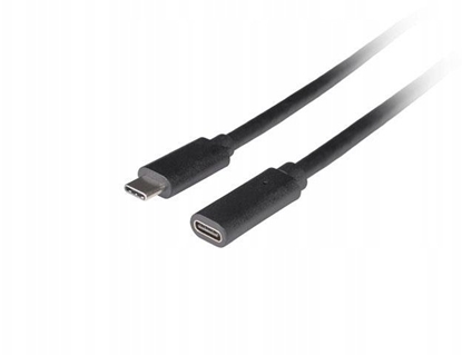 Picture of PRZEDUACZ USB-C M/F 3.1 1.5M CZARNY LANBERG