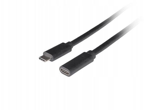 Picture of PRZEDUACZ USB-C M/F 3.1 1.5M CZARNY LANBERG