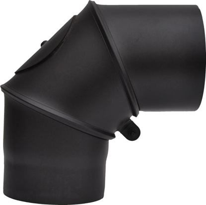 Picture of Regul. melnā dūmvada līkums 90-180° ø150 ar revīz.