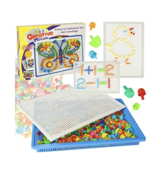 Picture of RoGer Interactive Peg Puzzle Set “Mushrooms” 296pcs