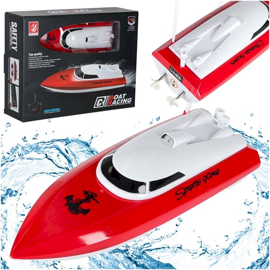 Picture of RoGer Remote Controlled Racing Boat 4CH mini CP802 Red