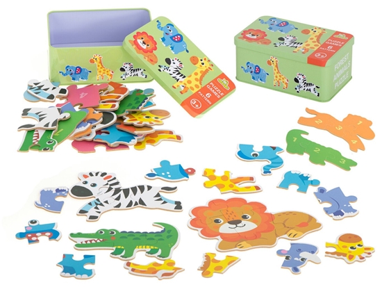 Picture of RoGer Safari Animals Puzzle In A Tin 25pcs