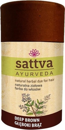 Picture of Sattva SATTVA_Ayurveda Natural Herbal Dye For Hair zioowa farba do wosów Dark Brown 150g