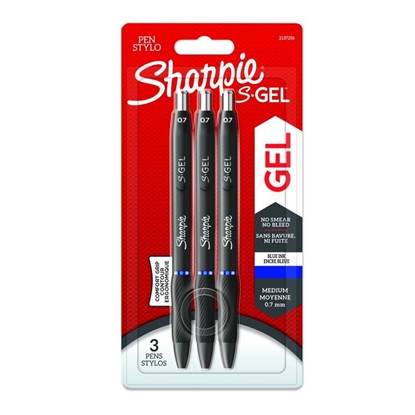 Изображение Marķieru komplekts Sharpie S Gel; 3 vnt.; zilas krāsas