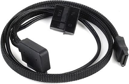 Picture of SilverStone SATA - SATA Slimline + Molex, 0.5m, Czarny (SSTCP10)