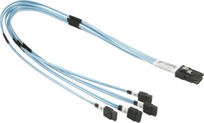 Attēls no SuperMicro SFF 8087 - SATA x4, 0.5m, Szary (CBL-0116L)