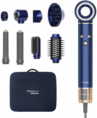Picture of Suszarka do wosów 8w1 WEBBER HD4 1300W z JONIZACJ I REGULACJ 8 kocówek