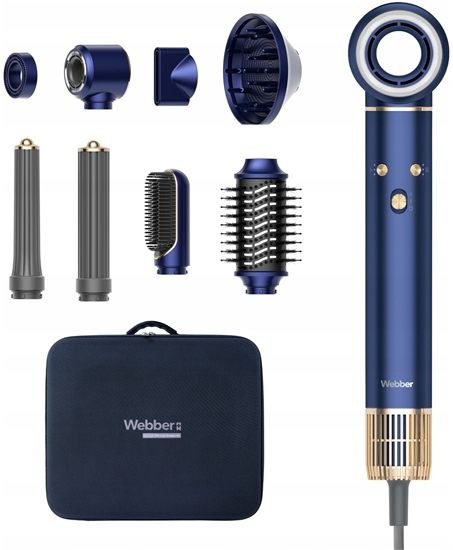 Picture of Suszarka do wosów 8w1 WEBBER HD4 1300W z JONIZACJ I REGULACJ 8 kocówek