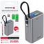 Attēls no Swissten Power Bank 25000 mAh (96.25Wh) 100W with Built-in USB-C Cable