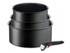 Picture of TEFAL Pot Set, 4 pcs | L7649453 Ingenio Ultimate | 16/18/20 cm | Aluminum | Black
