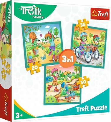 Attēls no Trefl Puzzle 3w1 Poznaj Trefliki - cznie 106 elementów (34872)