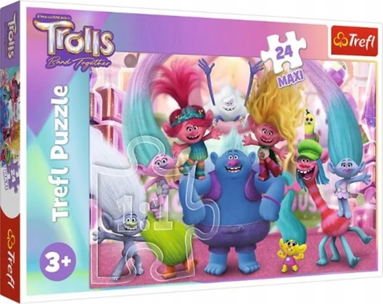 Изображение Trefl PUZZLE MAXI 24 W wiecie Trolli/Universal Tr 14359