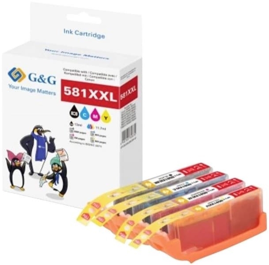 Picture of Tusz G&G Zestaw 4 wkadów do drukarki Canon CLI-581XXL BK/C/M/Y