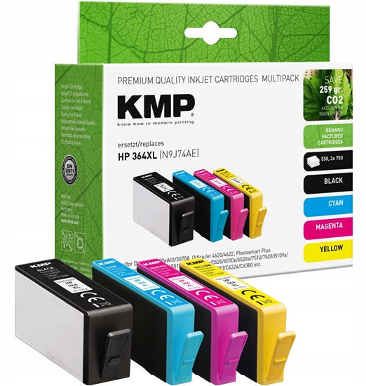 Изображение Tusz HP KMP kartrid Nr.364XL N9J74AE bk,c,m,y remanufactured