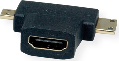 Изображение Value HDMI T-Adapter, HDMI  - HDMI Mini + HDMI Micro