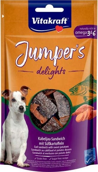 Picture of Vitakraft VITAKRAFT PIES JUMPERS DELIGHTS SANDWICH 80g ryba