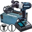 Picture of Urbjmašīna-skrūvgriezis Makita DDF451RTJ; 18 V; 2x5,0 Ah akum.
